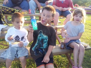the kids at the rodeo