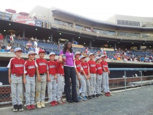 francena mccorory with baseball team