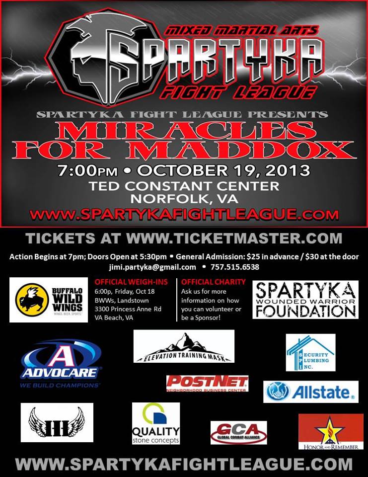 spartyka fight league, miracles for maddox